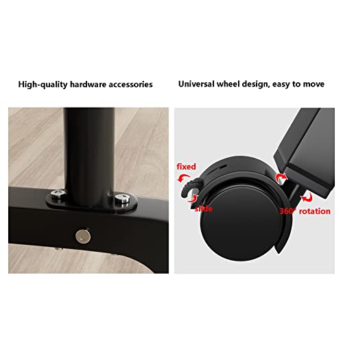 Porte-vêtements double rail suspendu à roulettes noir extensible - 8