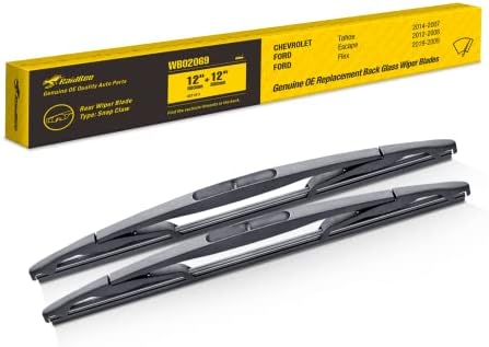 RaidBee Rear Wiper Blades,12 inch Automotive Replacement for Chevrolet Tahoe 2014-2007,Ford Escape 2012-2008,Ford Flex 2019-2009 Back Windshield Wiper Blades(12-E)*2