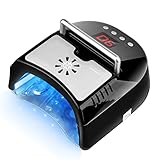 72W Professional UV Led Nail Lamp,Cordless Nail Curing Light for Gel Nails with Fan, IMENE Rechargeable Nail Dryer with Portable Handle Perfect for Salon Home Nail Art(Black)