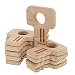 EXCEART 10Pcs del Bambino di Legno Naturale Massaggiagengive Giocattolo di Legno del Pendente Animali Bulk Sicuro E Soddisfacente Giocattolo di Legno Fatti A Mano Carino Modello Fai da Te