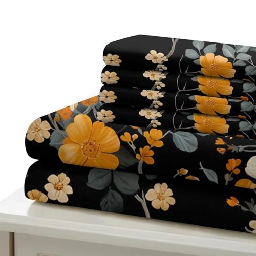 Housse de couette fleurs 140x200 microfibre 3D pour lit simple - 7
