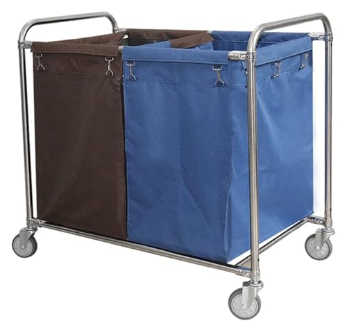 Chariot à linge en métal robuste avec paniers amovibles pour une buanderie ordonnée
