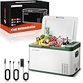 A-Premium 28QT/26.1L Portable Car Fridge Refrigerator Cooler, -4°F~68°F Portable Freezer Fast Cooling with 12/24V DC & 110/240V AC for Camping RV Roadtrips Truck Outdoor and Home Party Use