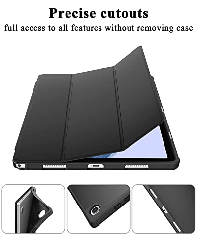 Supveco Slim Case For Newest Samsung Galaxy Tab A8 10.5 Inch 2022 Release [Sm-X200/X205/X207], Shockproof Cover With Soft Tpu Back Shell, Auto Wake/Sleep, Black #TOP2
