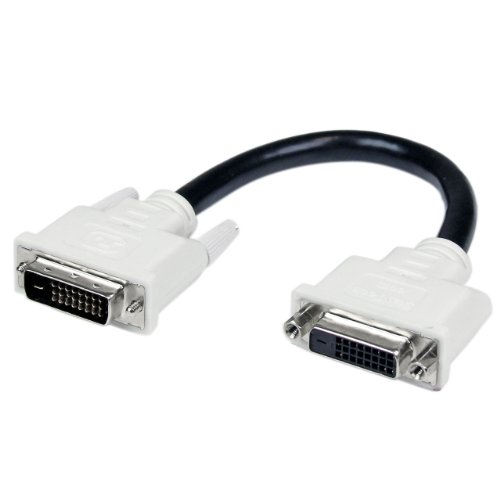 6in DVI-D Dual Link Digital Port Saver Extension Cable M/F - DVI-D Male to Female Extension Cable - 6 inch - 2560x1600