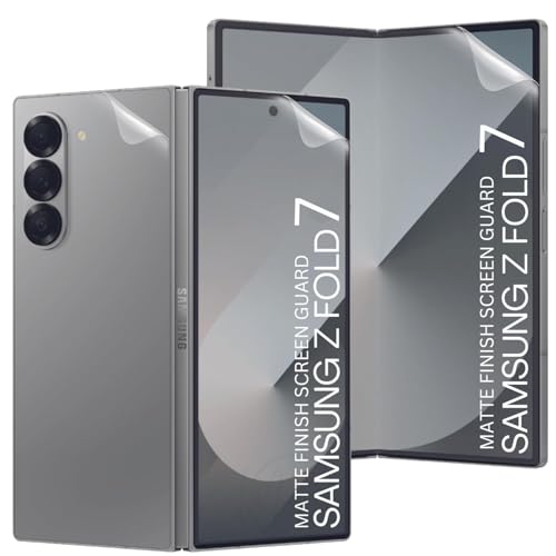 Image of Galaxy Z Fold 7 Screen Protector - Full Coverage Front, Back, Main Display & Hinges, Anti-Glare, Anti-Fingerprint, Easy Install, Ultra Thin, Case Friendly