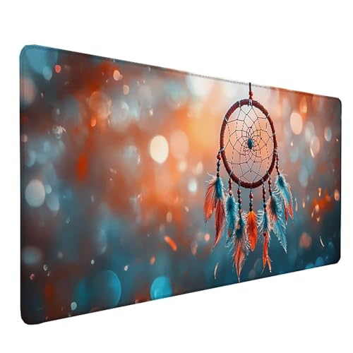 Tapis de souris XXL imperméable et grand sous-main de bureau à bords cousus renforcés