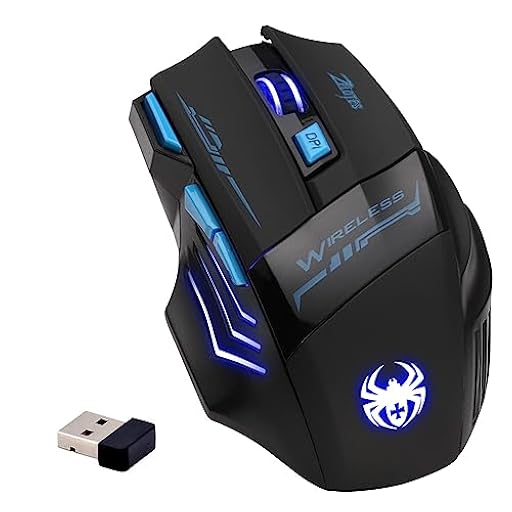 zelotes Ratón Inalámbrico,4 dpi Ajustable,7 Botones,2.4GHz con Receptor USB,Ahorro de Energía,LED,Diseño Ergonómico,Ratón Gaming Inalambrico para portatil,PC,Negro | Ya disponible en tu tienda friki favorita! En mundofriki.es!