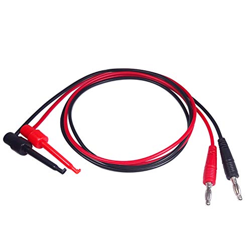 Goupchn 2Pcs 4Mm Banana Plug To Test Hook Clips Test Leads Copper Soft Cable Wires For Multimeter Electrical Testing 500V 5A #TOP3