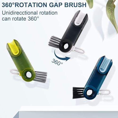 Image of Khedu Fab 3 in 1 Cup Lid Gap Cleaning Brush Bottle lid Cleaning Brush, Tiny Bottle Cup Lid Straw Cleaner Tools Multi-Functional Crevice Cleaning Brush, Multipurpose Cleaner Brush (1pc's)
