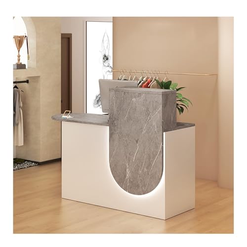 Mostrador de recepción en L con cajón moderno ideal para clínicas y despachos