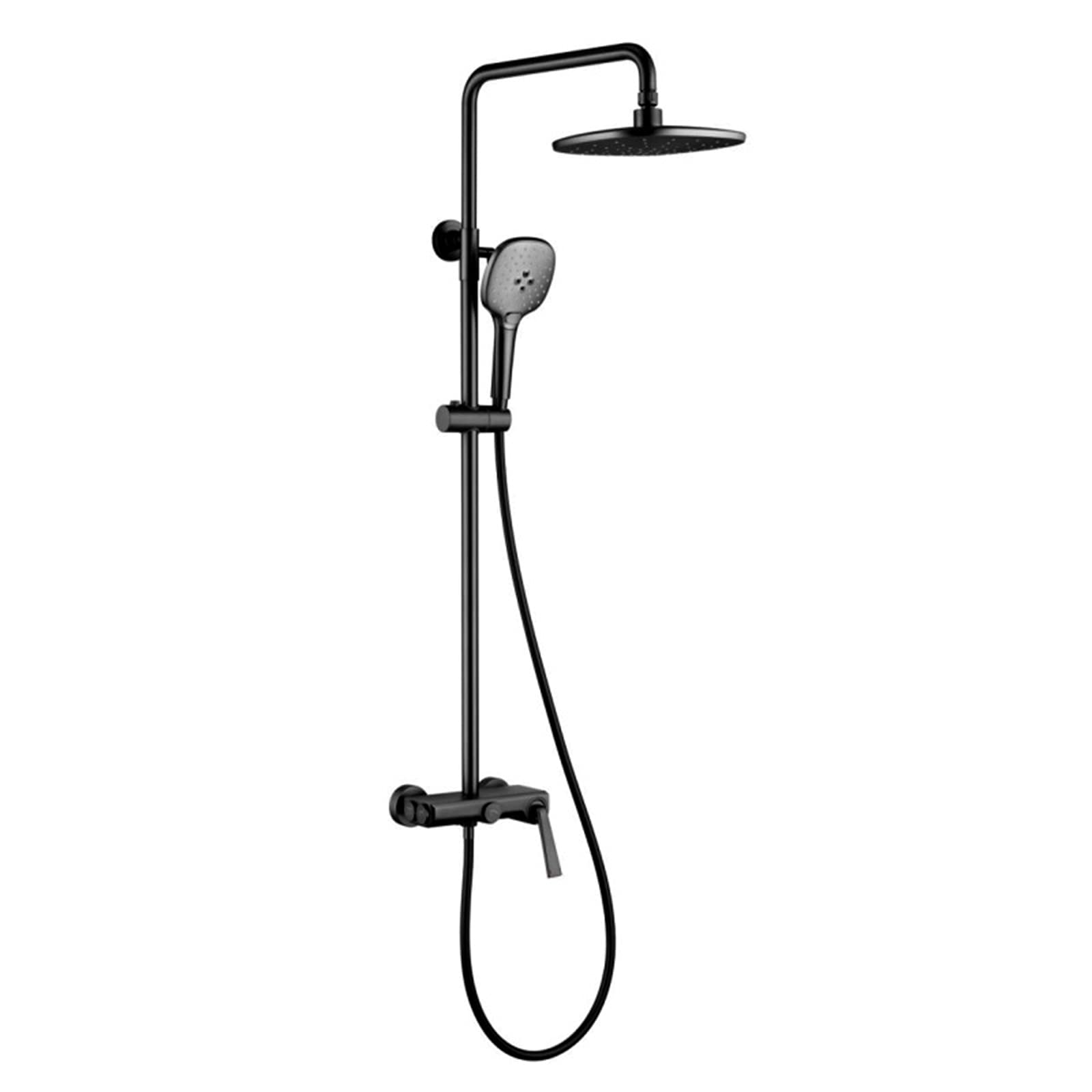 Douche exposée grise avec mitigeur baignoire pour rénovation salle de bain - 7