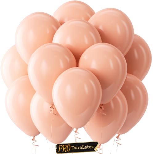 Image of Bezente Pro Duralatex Pastel Orange Extra-Thick Balloons 100 Pack 12 inch
