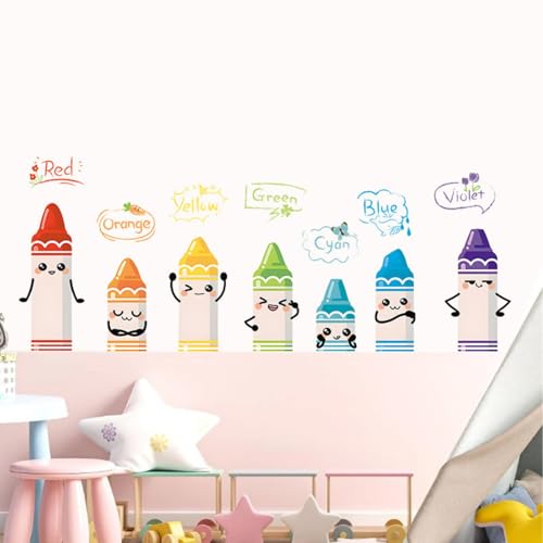 Calcomanías de pared adhesivas coloridas para niños miniatura 4