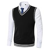 Dank der hochwertigen und komfortabeln Materialqualität ist der klassische ärmellose Strickpullover super bequem und angenehm zu tragen.