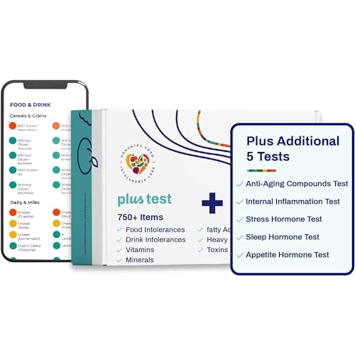 AFIL Premium 750+ Upgraded Items Test Kit, Food Sensitivity Test Kit for Adults & Kids, Gluten Intolerance Testing Kit, Comprehensive Food Sensitivity Analysis Perfect for Men, Women, and Kids