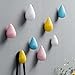 Confezioni Da 4 Ganci Appendiabiti A Goccia D'acqua Creativi Hook Da Parete Decorazione Moderna Da Parete Per Appendere Borsa, Cappello, Vestiti, Chiave, 8 X 5 Cm/rosa