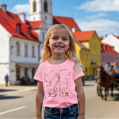 Image of GLIGLITTR Magic Shirt for Toddler Baby Girls Magical Kingdom Tshirt Cute Castle Outfit Holiday Family Vacation Summer Tee Top