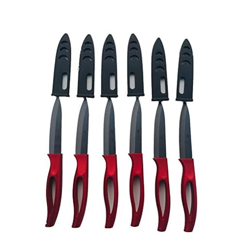 GAOGAO Kitchen Bar Ceramic Steak Knife Super Sharp Knifes 6 Pcs Kitchenware