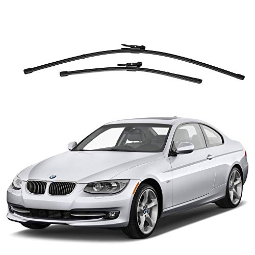 Image of Oshotto Frameless (O.E.M Type) Wiper Blades Compatible with BMW 3 Series (24 inch / 19 inch)