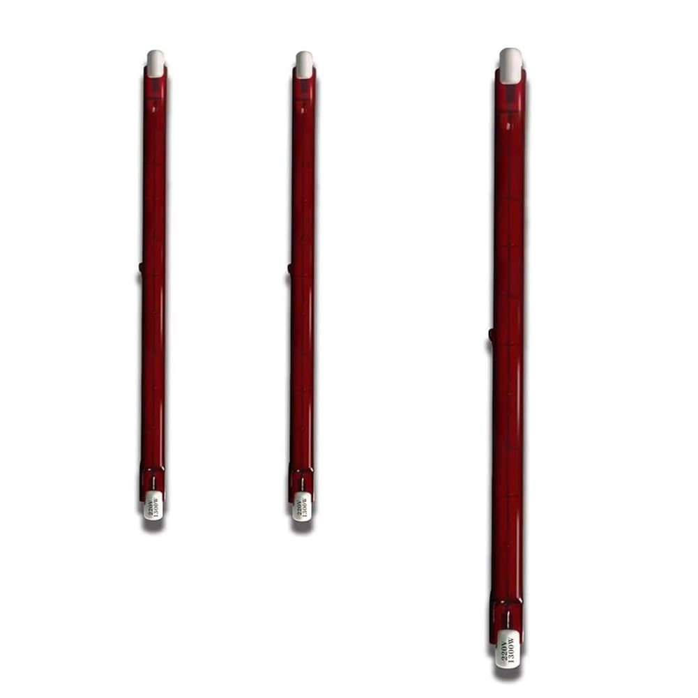 Generico Lampada al Quarzo Rossa R7S 118mm 200W dimmerabile, 220V, J-Type lineare a Doppio terminale, lampadine alogene a infrarossi da 200lm,254mm,1300W 3packs