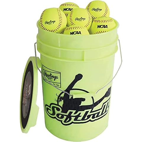 Rawlings Fastpitch Softballs & Bucket Cover