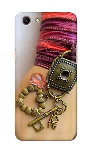 Image of Girl Hand with Keychain Hard Back Case Cover for Oppo A1 / Oppo A83, Oppo CPH1729 Back Cover -(J5) VNS2228