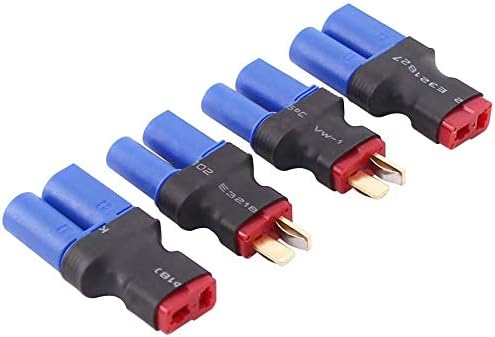 4pcs T Plug Deans Style Wireless Connector T-Plug to EC5 Male Female Style Adapter for RC Lipo Battery Toy