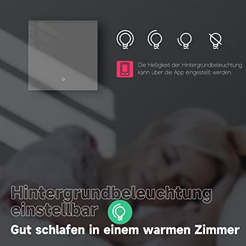 Beok Thermostat Fussbodenheizung Smart, WiFi Raumthermostat Für Wasser Fußbodenheizung Thermostate Heizung Digital LCD Programmierbarer Kompatibel mit Alexa, Google Home 3A 230V TGW60W-WIFI-WP Weiß