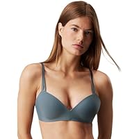Calvin Klein Donna Reggiseno a Mezza Coppa Lift Elasticizzato, Grigio (Blue Performance), 2E