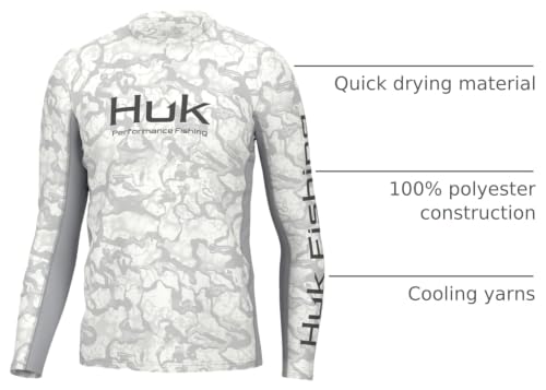 Image of HUK Men's Icon X Long Sleeve Shirt, Performance Fishing Shirt