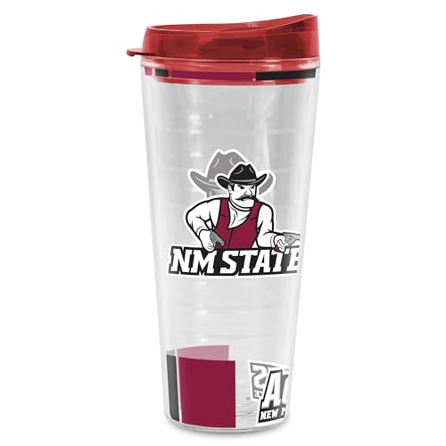 Rico Industries NCAA New Mexico State Aggies Double Wall 20oz Tritan Tumbler