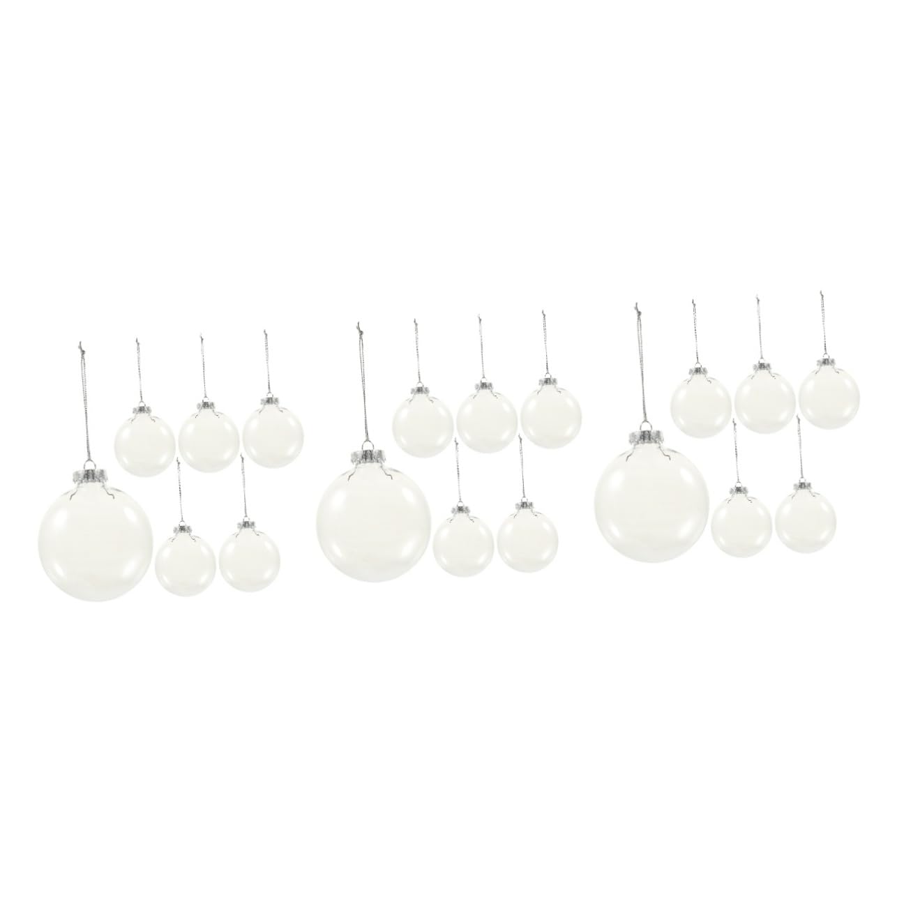 TOPBATHY 18 Piezas Bolas Planas navideñas Bolas navideñas rellenables Adornos navideños de Burbujas Transparentes Navidad Bolas navideñas Personalizadas Christmas Tree Adorno de Bola Pelota
