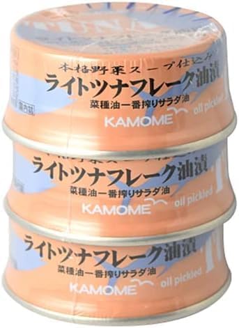 KAMOME かもめ屋 ライトツナフレーク 油漬 80g×3個