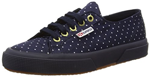 Superga 2750 Dotssatinw, Women’S Low-Top Sneakers, Blue (Navy), 4 UK (37 EU)