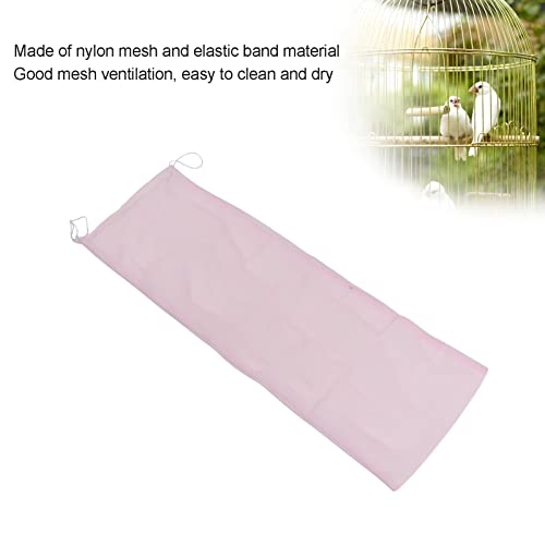 Image of Birdcage Nylon Mesh Net Adjustable Dustproof Seed Catcher Guard Net Cover for Parrots Parakeet Macaw Cage
