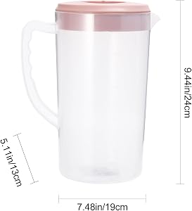 Unomor Cold Water Kettle 2.6L Heat Resistant Beverage Pitcher with Lid Large Capacity Juice Jug for Family Gatherings Outdoor Parties and Everyday Use