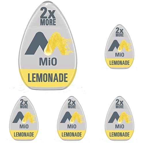 MiO Potenciador de agua líquido con sabor natural a limonada sin azúcar, 3.24 onzas líquidas (paquete de 5)