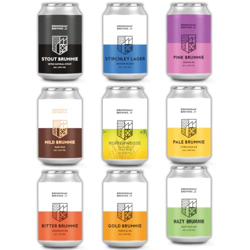 All the Brummies Mixed Case Gluten Free Beer Vegan Craft Beer Gift Pack 12x330ml Selection of Birmingham-Brewed Gluten Free Beers & Stout