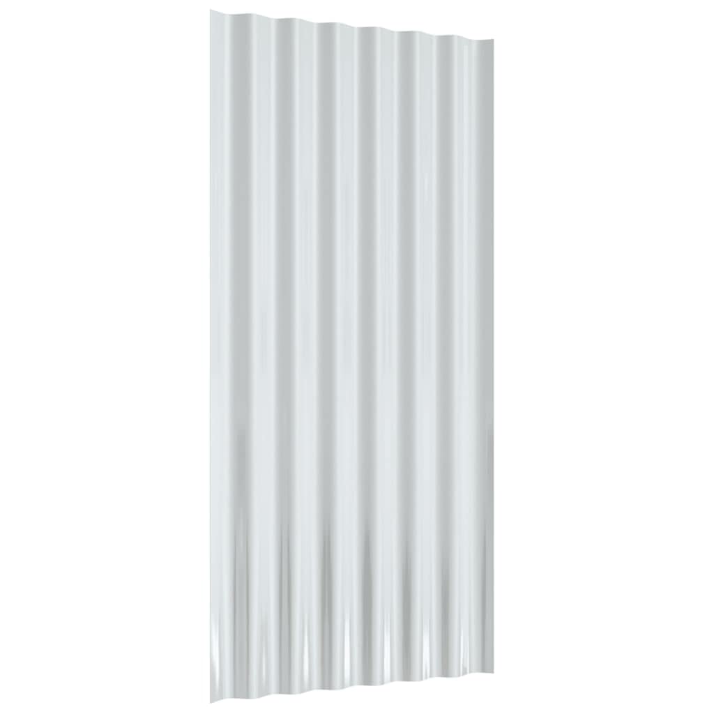 Lot de 36 panneaux de toit en acier galvanisé gris - 80 x 36 cm - Tôle ondulée - Pour abri de jardin, écurie, carport, garage, résistant aux intempéries pour l'extérieur