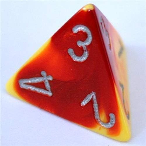 Miniatura 10 de Chessex CHX26450 Juego de dados Géminis rojo-amarilloplateado, talla única, multicolor
