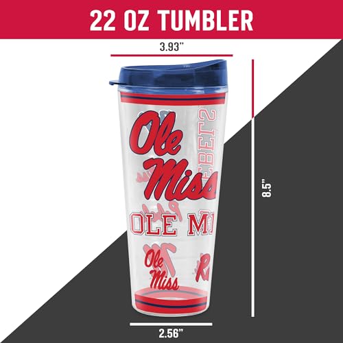 Image of Rico Industries NCAA College Double Wall Mayhem 16oz Or 20oz Tritan Tumbler W Lid