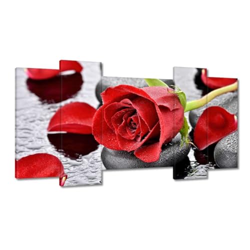 Peinture imprimée sur toile pierres roses rouges tableau mural 120x65