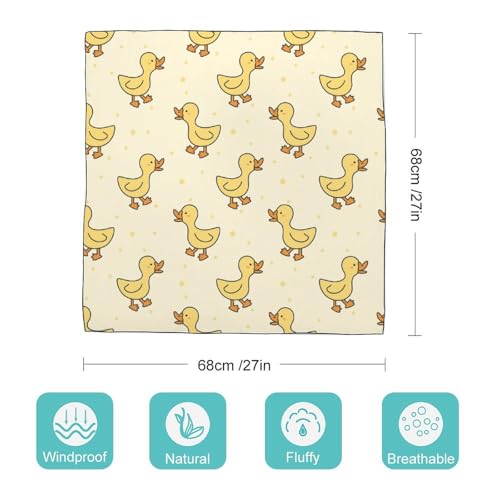 Animal Duck Pattern Scarf For Women Silk Head Scarf Square Hair Scarves Shawls Hair Wraps Bandana Neckerchief Decor for Adult 27 * 27 Inches2