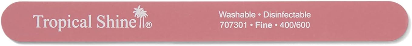 Tropical Shine Pink Cushion Nail File Fine 400/600 Pink