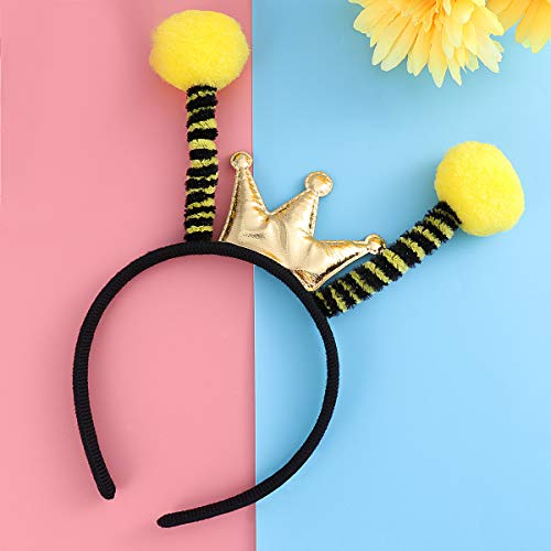 Amosfun Party Bopper Antenna Headband Insect Hair Address Bee Ant Ladybug Hair Band Kids Adult Costume Accessories Birthday Party Favors (Black)