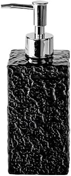 Bathroom Bathroom Ceramic Empty Bottle Soap Dispenser for Dispensing Laundry Detergent Body Wash Liquid Pump BottleBlack