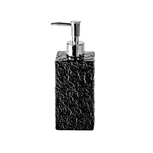 Cyairong-22 Black Soap Dispenser Bathroom Ceramic Empty Bottle Soap Dispenser For Dispensing Laundry Detergent Body Wash(Black)