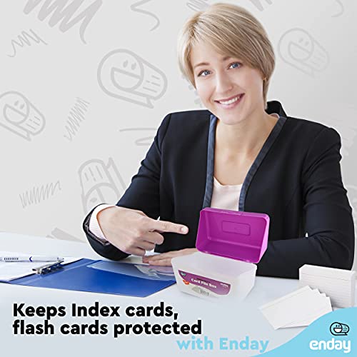 Index Card Holder 3 X 5 Index Card Case Holds Up To 250 Cards Ideal For Filing Notes, Addresses & Recipes – (Pack Of 4 ) - By Emraw #TOP5