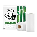The Cheeky Panda Küchenrolle Bambus 200 Blatt | 2-Lagig Papierhandtücher | 2 Rollen | Super Saugfähig und Nachhaltig